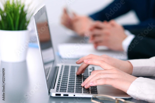 Obraz Group of business people working together in office