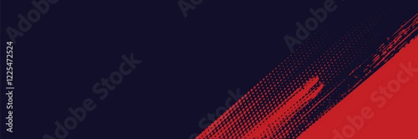 Fototapeta Halftone dots red and blue color pattern gradient grunge texture background. Dot pop art comic sport style vector illustration. grunge vector dots . eps 10