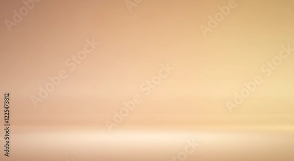Obraz Smooth Beige Gradient Background, Studio Backdrop, Soft Peach Color, Empty Space