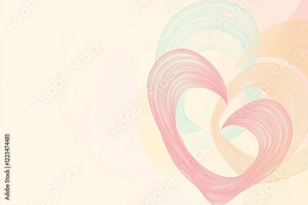 Fototapeta A soft vector background featuring multiple hearts in varying sizes and shades of pink and red, ideal for love and affection themes.


