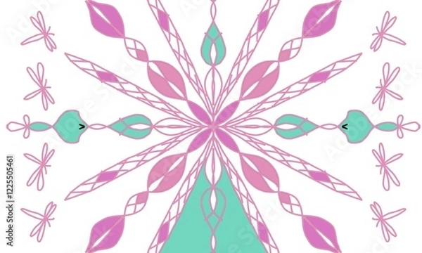 Fototapeta abstract background with seamless pattern