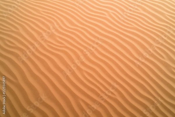 Fototapeta top-down view of fine desert sand with soft rippled texture natural daylight
