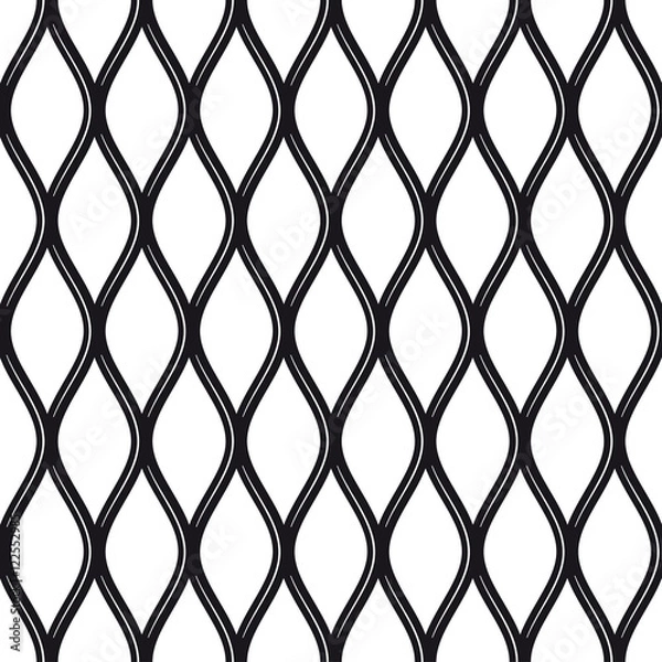 Obraz Texture black and white metal expanded lath.