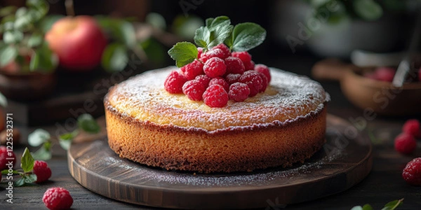 Fototapeta Luxuous Cake, Macro Photography Style, Generative AI Bakery background