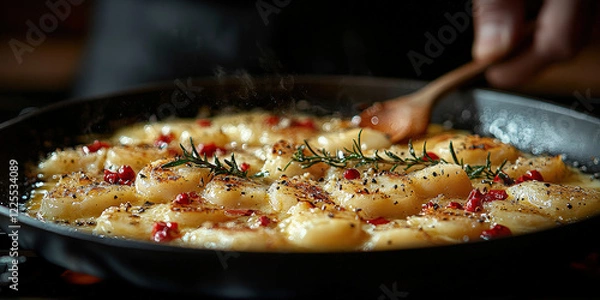 Fototapeta Luxuous Recipe, Macro Photography Style, Generative AI Restaurant background