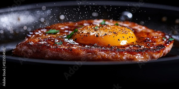 Fototapeta Luxuous Recipe, Macro Photography Style, Generative AI Restaurant background