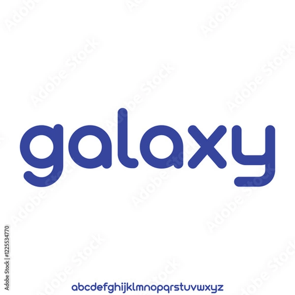 Fototapeta Creative modern rounded lowercase display font vector