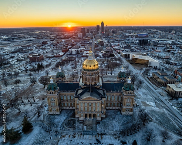 Obraz Des Moines Iowa Aerial