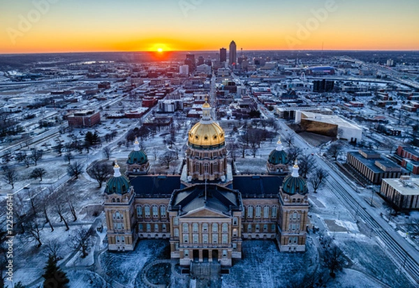 Obraz Des Moines Iowa Aerial