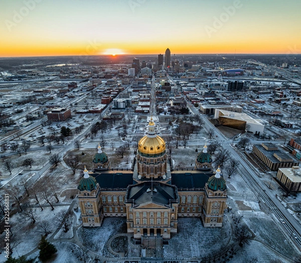 Obraz Des Moines Iowa Aerial