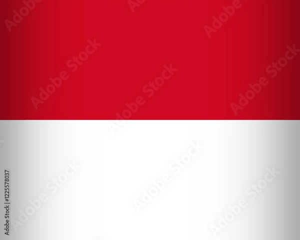 Fototapeta National Flag of Monaco. Vector Element