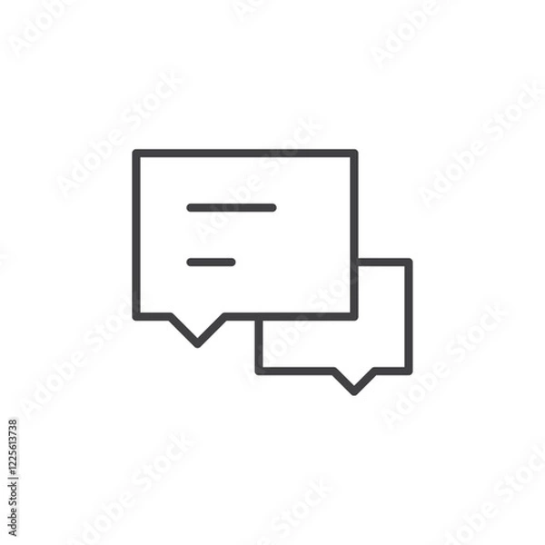 Obraz Chatting icon Vector logo set flat