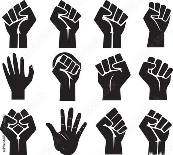 Obraz hand icons set