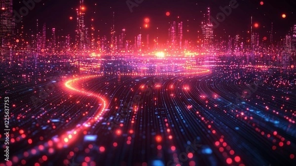 Fototapeta abstract background, technology, information flow