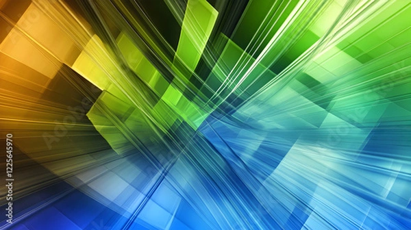 Fototapeta Vibrant Green to Yellow Gradient Abstract Background Featuring Soft Transitions, Perfect for Contemporary Designs, Digital Artworks, and Eye-Catching Visual Content