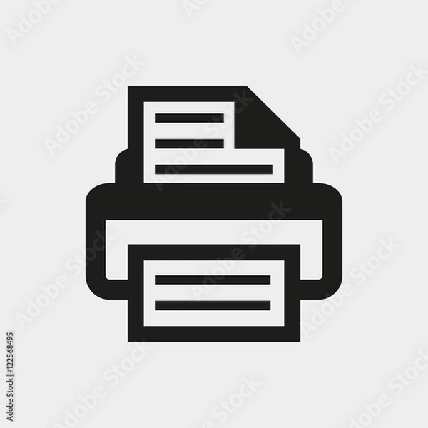 Obraz print icon stock vector illustration flat design