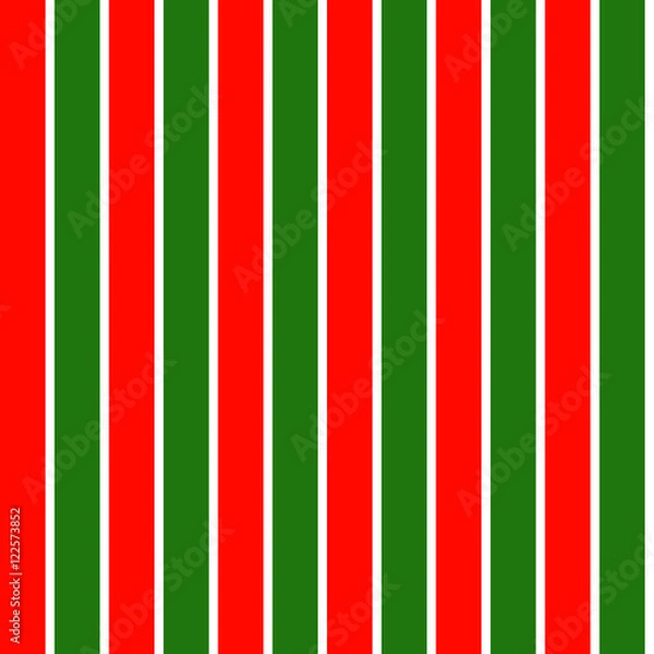 Fototapeta Christmas Pattern vertical stripe seamless red green and white colors. Merry Christmas abstract background vector . Gift wrap paper design for holidays season. 