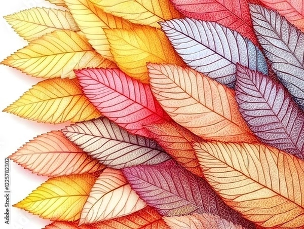 Obraz Vibrant Autumn Leaves Background Colorful Fall Foliage