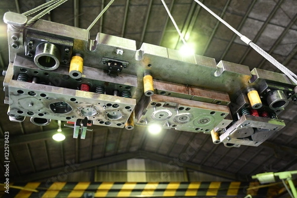 Obraz Sheet Metal Stamping Tool Die. Progressive Stamping System.