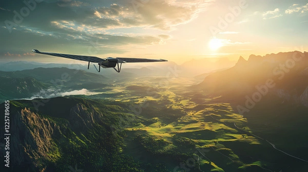 Obraz sleek solar powered drone