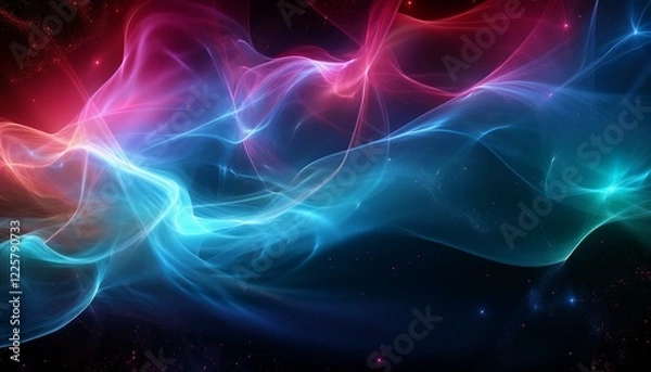 Fototapeta 오로라보다 화려한 색상의 플라즈마 구름이 우주를 채운 장면