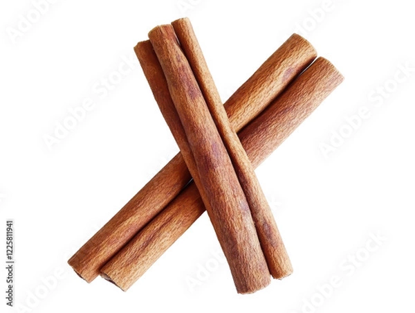 Fototapeta Isolated Crossed cinnamon sticks