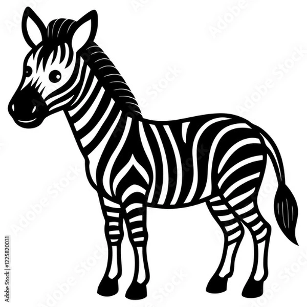 Fototapeta zebra vector illustration