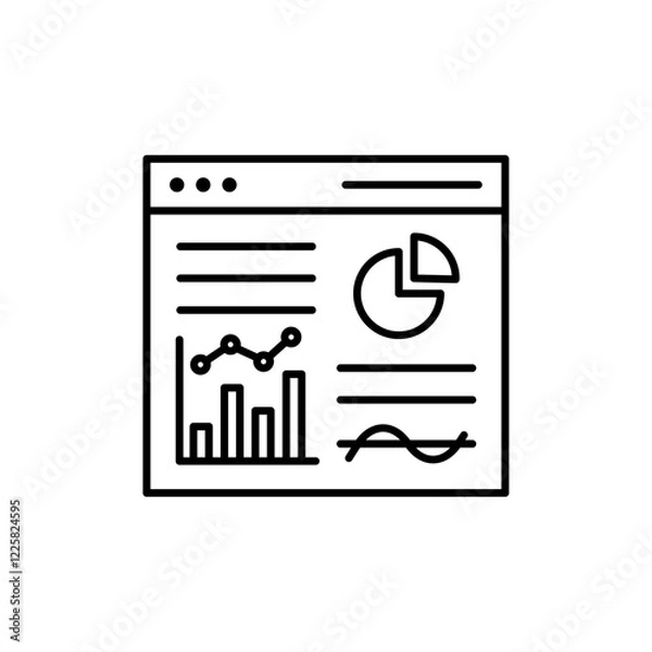 Fototapeta Dashboard icon outline set sign