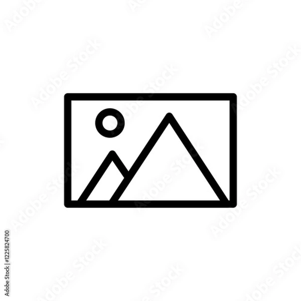 Obraz Default image icon outline set sign