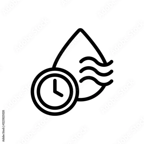 Fototapeta Dry time icon outline set sign
