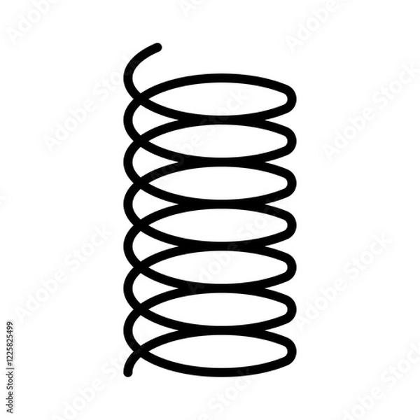 Fototapeta Flexible spring icon outline set sign