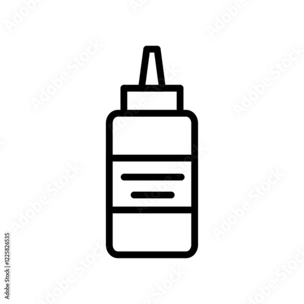 Fototapeta Ketchup icon outline set sign