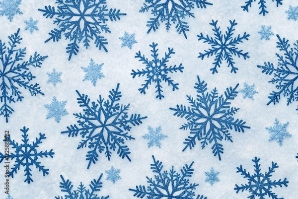 Fototapeta seamless pattern with snowflakes