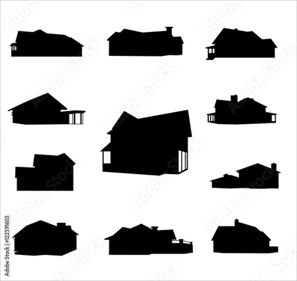 Obraz Silhouette house. EPS10