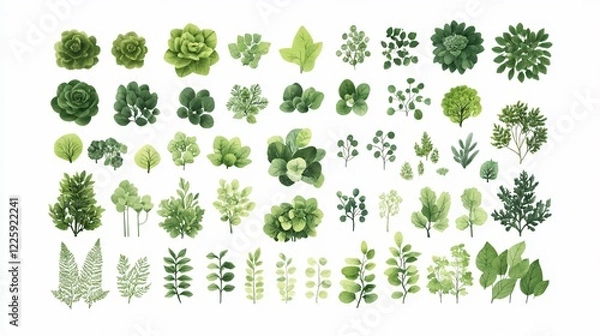 Obraz Eco-Friendly Green Energy Icons for Sustainable Concepts