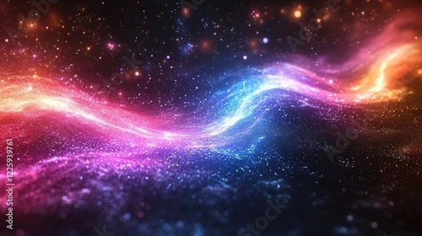 Fototapeta Cosmic energy streams flow in nebula