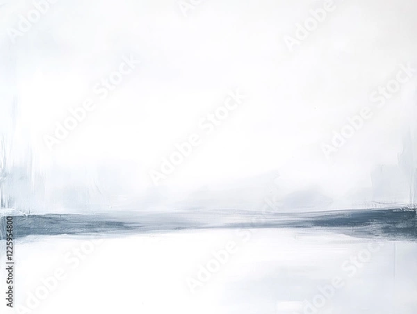 Fototapeta Minimalist Abstract Landscape in Soft White and Gray