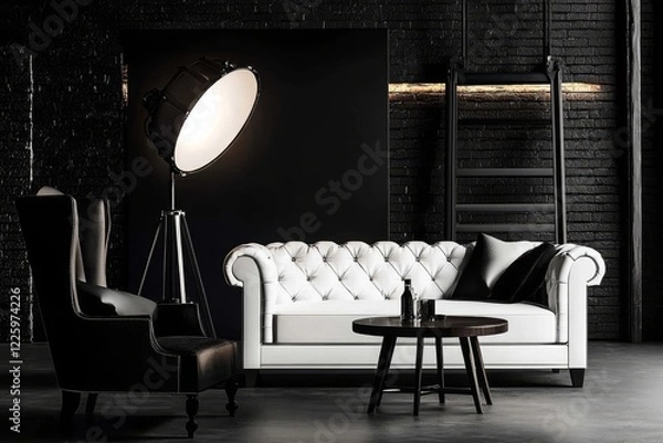 Fototapeta Bright lighting sets the mood for an inviting photo shoot.