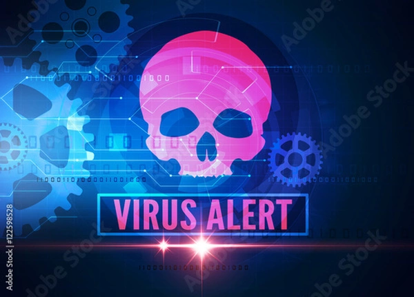 Fototapeta computer security virus