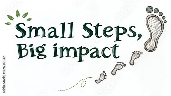 Fototapeta small steps big impact Text