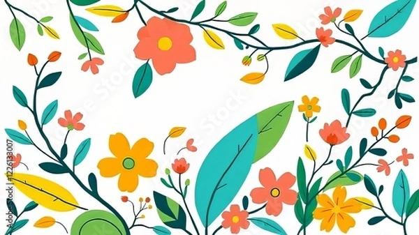 Obraz Eco-Friendly Easter: Vibrant Sustainable Patterns