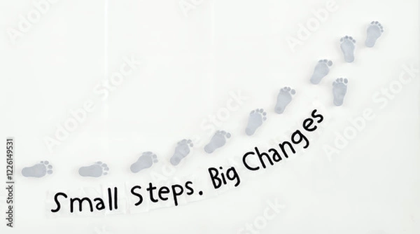 Obraz small steps big changes Text
