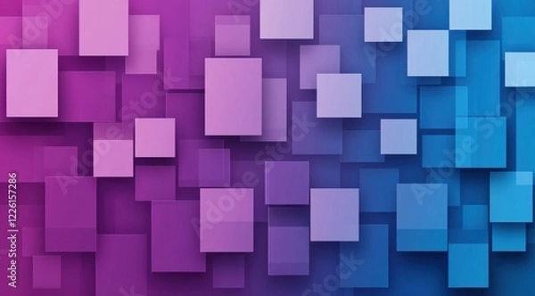 Fototapeta Abstract background of purple and blue squares.