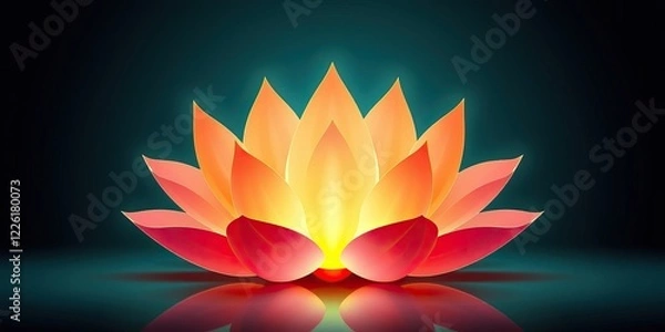 Fototapeta Blooming vibrantly, the miracle flower shines with enchanting colors, capturing the essence of magic and wonder for celebrations like Women's Day and Valentine's Day