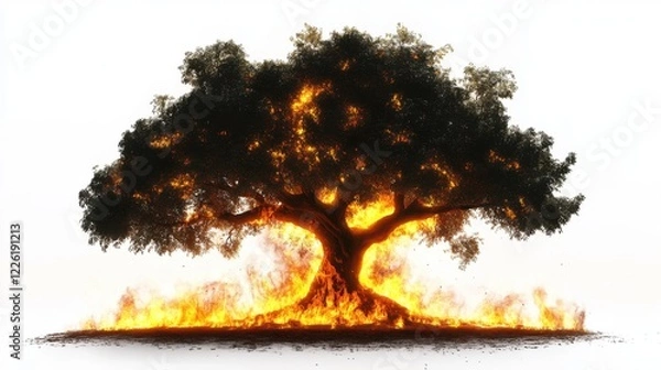 Fototapeta fire in the forest