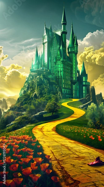 Obraz Following the Enchanting Journey Down the Yellow Brick Road: An Ephemeral Glimpse into Oz