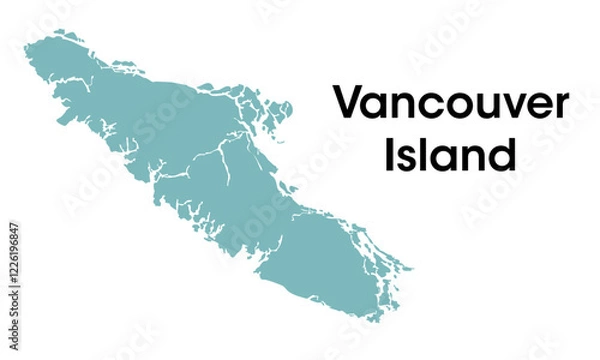 Obraz vancouver island map
