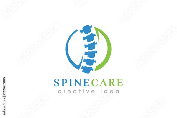 Obraz Creative Chiropractic Concept Logo Design Template