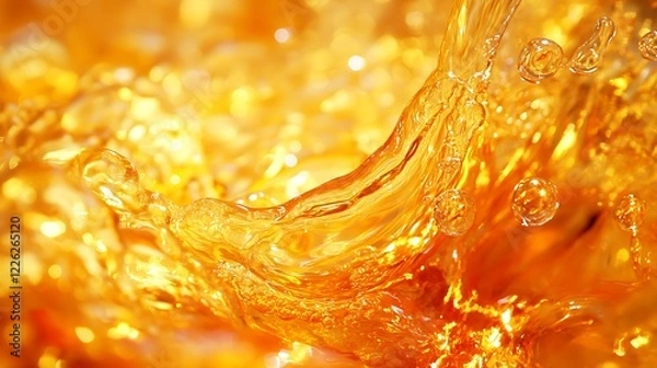 Obraz Golden Liquid Splashing Dynamically