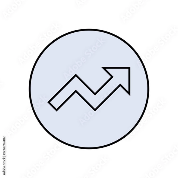 Obraz Trending Arrow Icon. Popular Issue Symbol -Vector.  